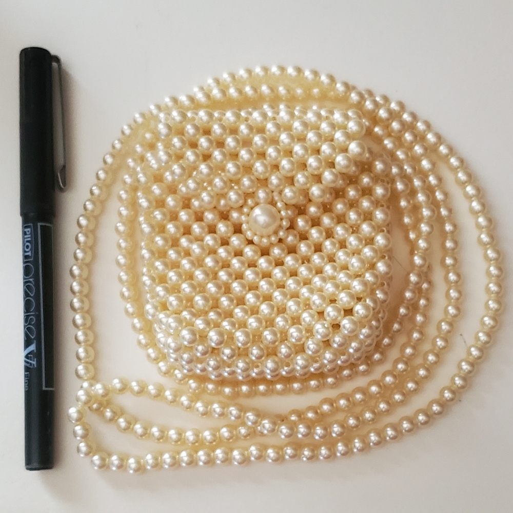 Vintage 1990's Costume Jewelry Necklace Pouch